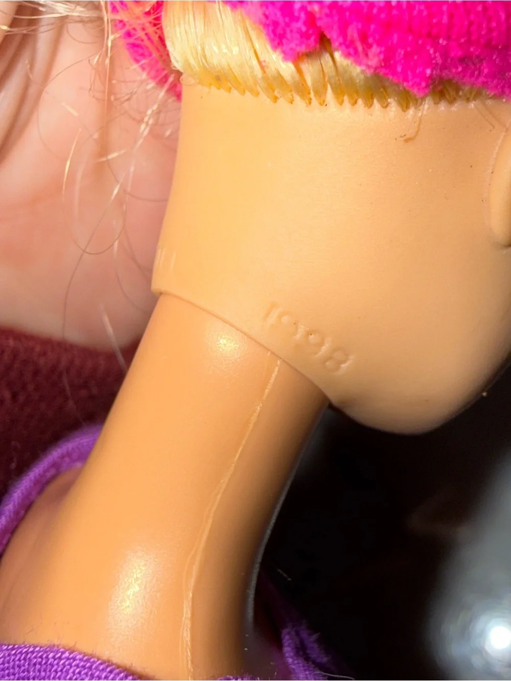 Barbie Mattel 1998 blonde doll wearing 1990’s colorful two piece outfit